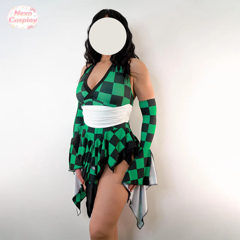 Anime Cosplay Jumpsuit - Gender‑bend Tanjiro Kamado Swimsuit Cosplay Costume