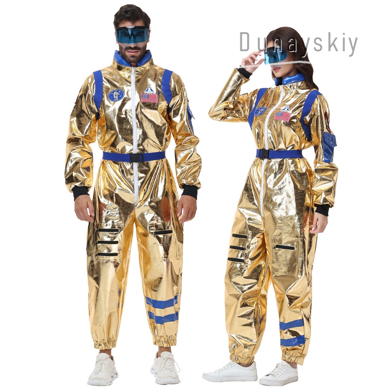 Shiny Metallic Gold Astronaut  - Anime Cosplay Couple review and price