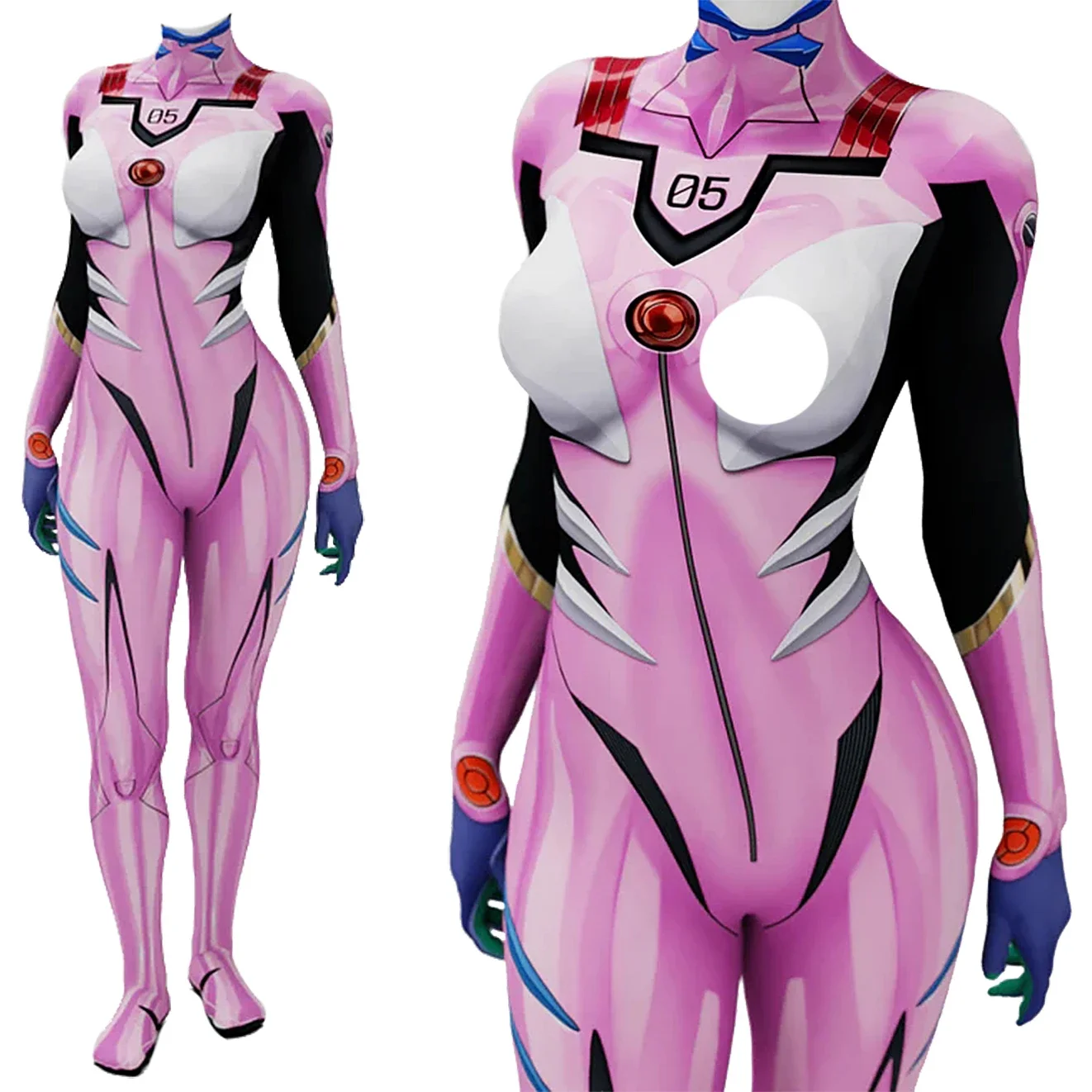 Anime EVA 05 Makinami Cosplay  - Anime Cosplay Jumpsuit review and price