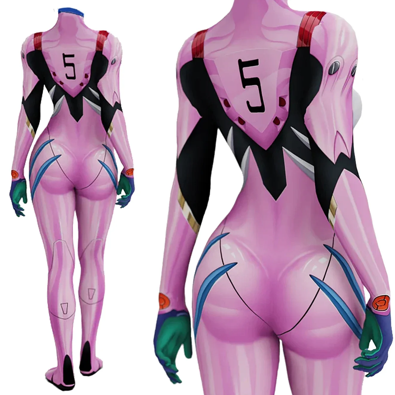 Anime EVA 05 Makinami Cosplay  - Anime Cosplay Jumpsuit review and price