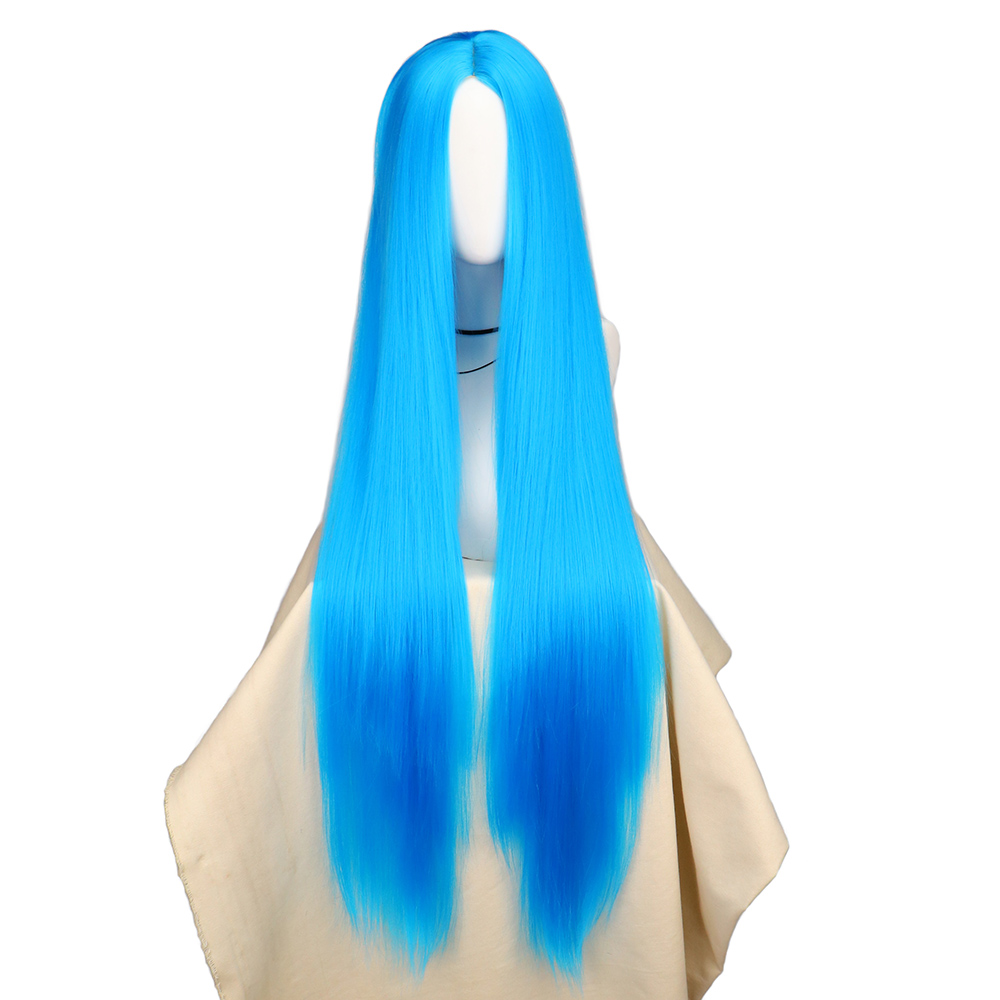 QQXCAIW Cosplay 100cm Long Blu - Anime Cosplay Blue Hair review and price