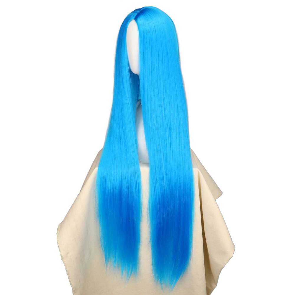 QQXCAIW Cosplay 100cm Long Blu - Anime Cosplay Blue Hair review and price